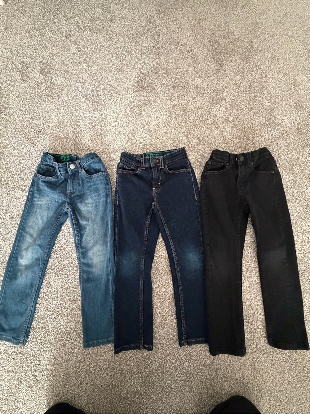 Levi's Kids Jeans in Light Blue, Dark Blue & Black